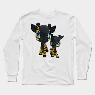 Giraffe Mom and Baby Long Sleeve T-Shirt